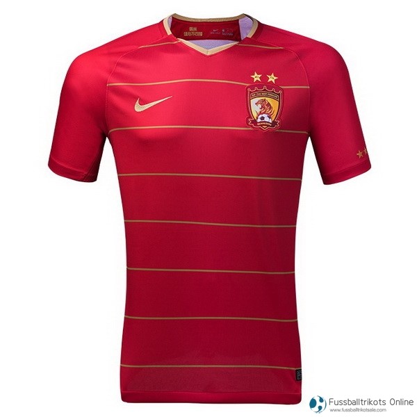 Evergrande Trikot Heim 2018-19 Rote Fussballtrikots Günstig